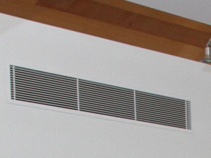 A vent on a wall.